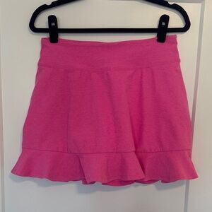 Beyond Yoga Hot Pink Ruffle Hem Women's Workout Skirt